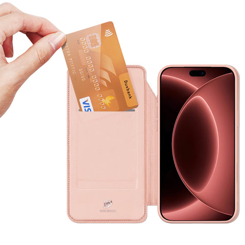 iPhone 18 Pro Max / 17 Pro Max PU Leather Wallet Flip Case with Card Holder & Kickstand