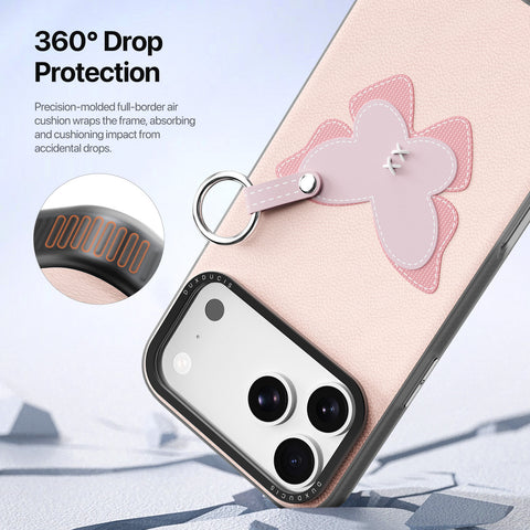 iPhone 17 Pro Max / 18 Pro Max Butterfly Case with Ring Holder & Wrist Strap