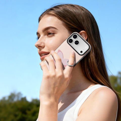 iPhone 17 Pro Max / 18 Pro Max Butterfly Case with Ring Holder & Wrist Strap