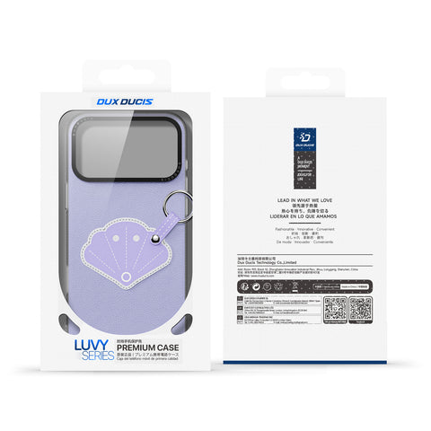 iPhone 18 Pro / 17 Pro Purple Seashell Case with Ring Holder & Wrist Strap