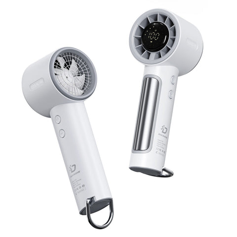 Mini Handheld Fan, 5-Speed Adjustable Airflow, USB-C Charging and Battery Level Display