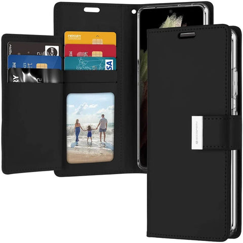 Samsung Galaxy S23 Ultra Wallet Case with Magnetic Closure and 7 Card Slots