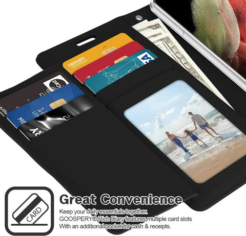 Samsung S23 Wallet Case with Magnetic Closure & 7 Card Slotsk