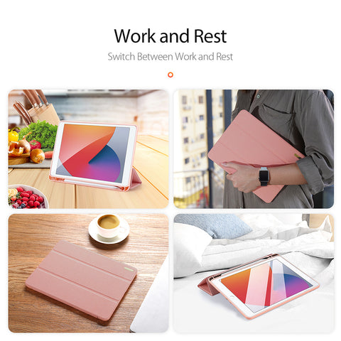 iPad 10.2 Case – Pink Case with Auto Sleep Cover and Pencil Holder
