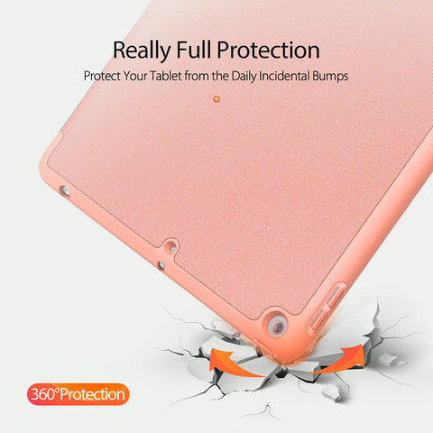 iPad 10.2 Case – Pink Case with Auto Sleep Cover and Pencil Holder