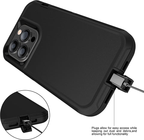 Durable iPhone 15 Pro case with raised camera edges