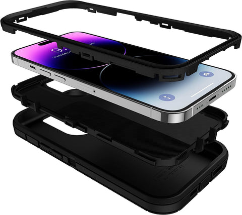 Shockproof iPhone 15 case with dust-proof port cover