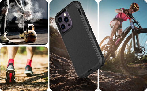 3-Layer Shockproof Rugged Phone Case for iPhone 15 Pro Max