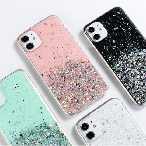 iphone-15-pro-max-glitter-phone-case - Pink and Black