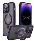 iPhone 15 case with magnetic kickstand and smooth matte finish.