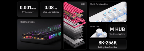 MCHOSE Mix 87 Hall Effect Magnetic Switch Gaming Keyboard