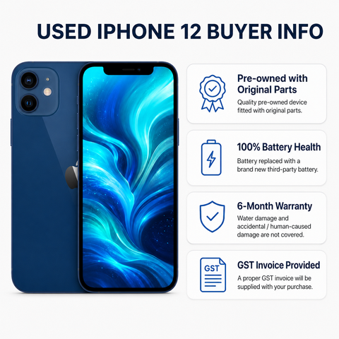 Apple iPhone 12 128GB - Blue (Used, Excellent Conditions)