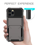 Convenient iPhone 13 case with card holder, slim fit