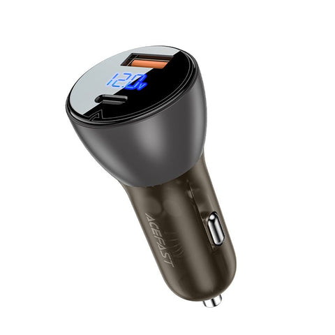 ACEFAST Fast Car Charger 63W (USB-A+USB-C) with Voltage Display - B6 - Easy Gadgets