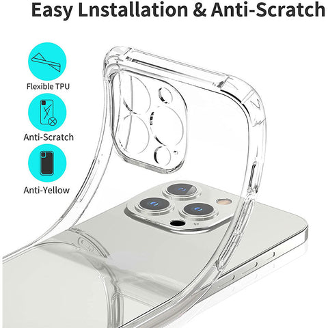 Transparent case for Apple iPhone 12 Pro with precise cutouts.