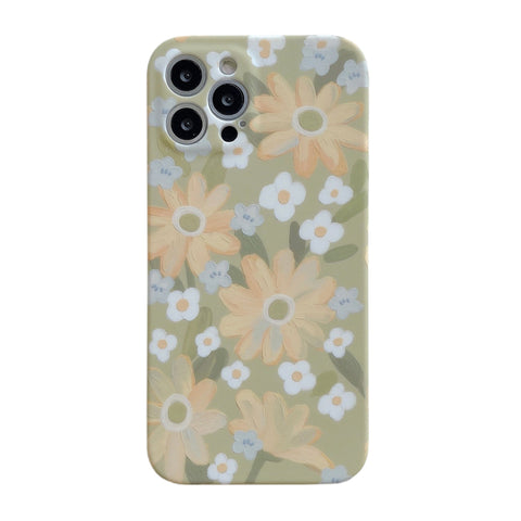 Apple iPhone 12 Pro Max Phone Case with Daisy Flower Design - Yellow - Easy Gadgets