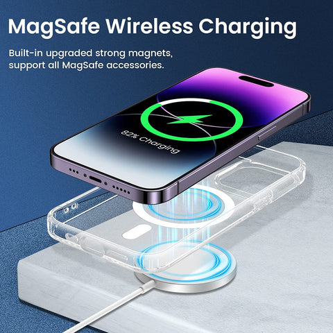 Apple iPhone 14 Pro Cases Clear Magsafe Phone Case Supports Magsafe Wireless Charging - Easy Gadgets