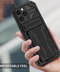 Apple iPhone 14 Pro Max Case Military-Grade Drop Proof PC+Soft TPU Protective Cover with Hidden Card Slot Bracket Protective Cover for iPhone - Easy Gadgets