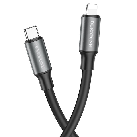 Borofone 1M Type-C to Lightning Fast Charging Cable, PD 20W Fast Charging, Compatible with iPhone 14-13-12-11-XS-XR-X-8, AirPods, iPad - Easy Gadgets