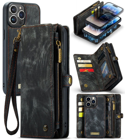 CaseMe Detachable Wallet Phone Case for iPhone 14 Plus, Coin Pocket, Card Slots and Cash Pocket - Easy Gadgets