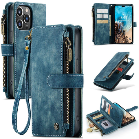 CaseMe Wallet Phone Case for iPhone 14 Pro, Coin Pocket, Card Slots and Cash Pocket - Easy Gadgets