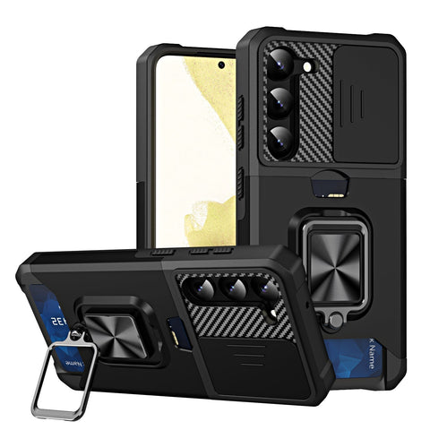 EASY GADGETS Galaxy S10+ Rugged Phone Case with Cardholder and Kickstand - Easy Gadgets