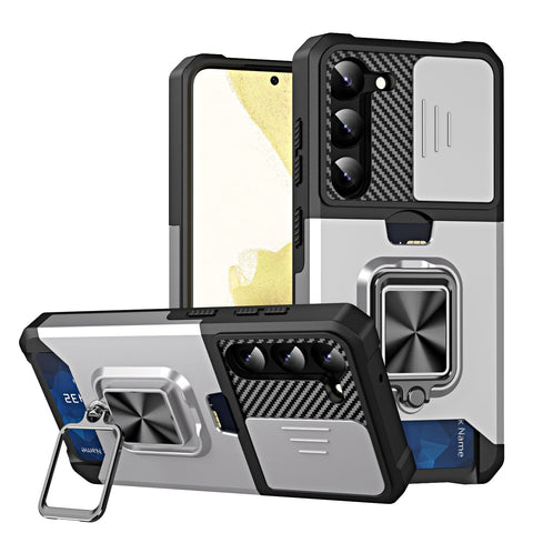 EASY GADGETS Galaxy S10 Rugged Phone Case with Cardholder and Kickstand - Easy Gadgets