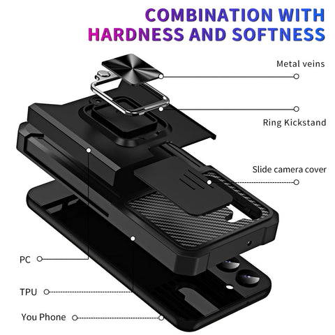 EASY GADGETS Galaxy S10 Rugged Phone Case with Cardholder and Kickstand - Easy Gadgets