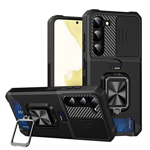 EASY GADGETS Galaxy S10e Rugged Phone Case with Cardholder and Kickstand - Easy Gadgets
