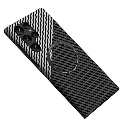 EASY GADGETS Galaxy S21+ Carbon Fiber Texture Phone Case with Magnetic Ring - Easy Gadgets