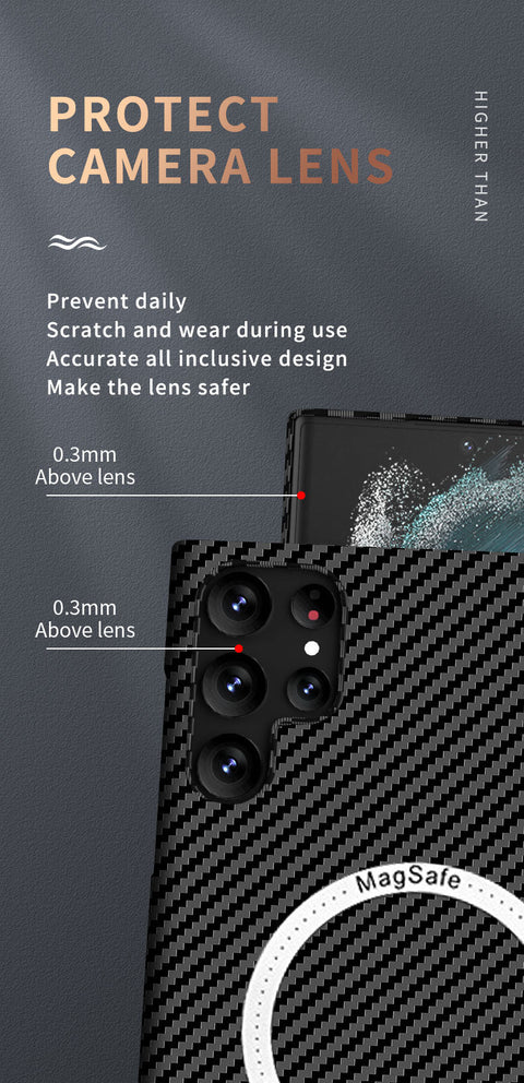 EASY GADGETS Galaxy S21+ Carbon Fiber Texture Phone Case with Magnetic Ring - Easy Gadgets