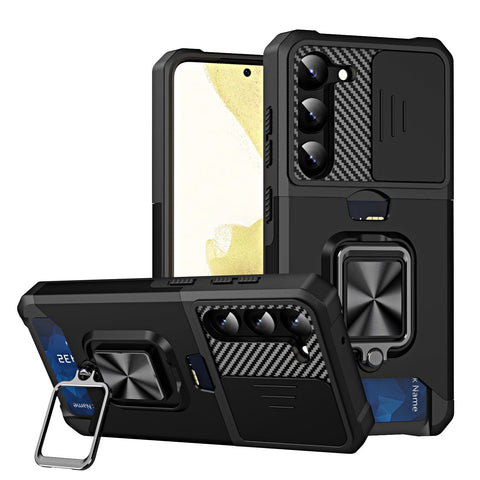 EASY GADGETS Galaxy S21+ Rugged Phone Case with Cardholder and Kickstand - Easy Gadgets