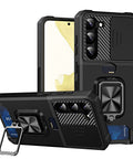 EASY GADGETS Galaxy S22 Rugged Phone Case with Cardholder and Kickstand - Easy Gadgets