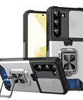 EASY GADGETS Galaxy S22 Rugged Phone Case with Cardholder and Kickstand - Easy Gadgets