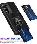 EASY GADGETS Galaxy S22 Rugged Phone Case with Cardholder and Kickstand - Easy Gadgets