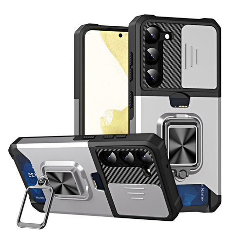 EASY GADGETS Galaxy S23 Rugged Phone Case with Cardholder and Kickstand - Easy Gadgets