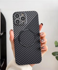 EASY GADGETS iPhone 11 Pro Max Carbon Fiber Texture Phone Case with Magnetic Ring - Easy Gadgets