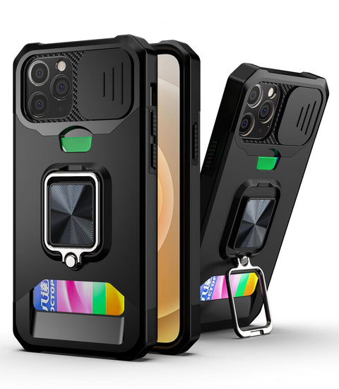 EASY GADGETS iPhone 12 Pro Max Rugged Phone Case with Cardholder and Kickstand - Easy Gadgets