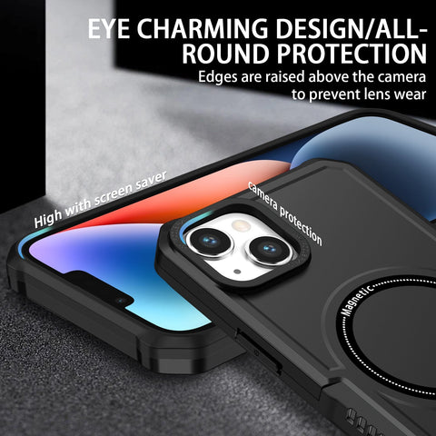 EASY GADGETS iPhone 14 Shockproof Phone Case with Magnetic Ring - Easy Gadgets