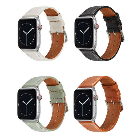 Easy Gadgets - Minimalist Style Leather Apple Watch Band - Compatible with Apple Watch Band 38mm 40mm 41mm 42mm 44mm 45mm - Easy Gadgets