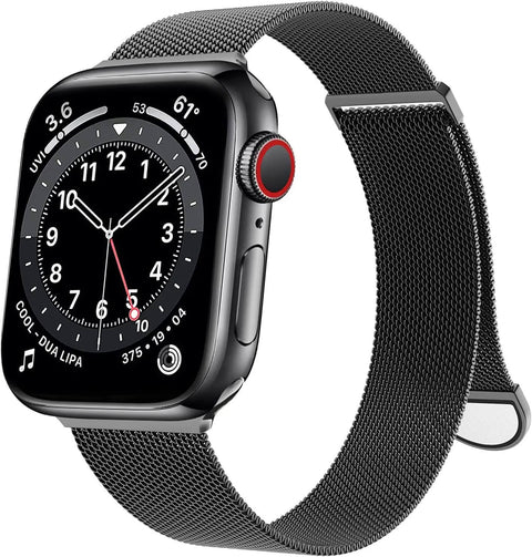 Easy Gadgets - Stainless Steel Mesh Loop Magnetic Clasp Band for Apple Watch - Compatible with Apple Watch Band 38mm 40mm 41mm 42mm 44mm 45mm - Easy Gadgets