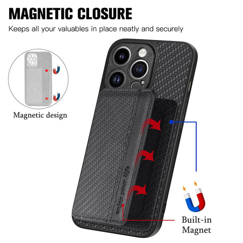 iPhone 12 Pro Max Phone Case with RFID Blocking Magnetic Card Holder - Easy Gadgets