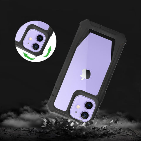 iPhone 12 Rugged Phone Case with Raised Front Bezel and Back Cover - Easy Gadgets