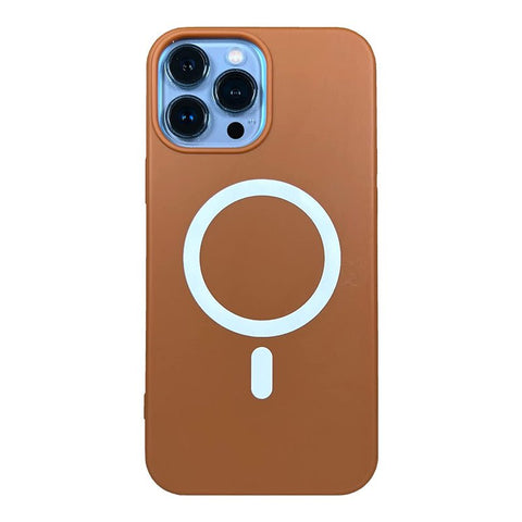 iPhone 13 12 Magsafe Case, Magnetic iPhone Case for iPhone 13 12 - Brown - Easy Gadgets