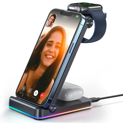 JOYROOM 3 in 1 Wireless Charger Stand JR-WQN01 - Easy Gadgets