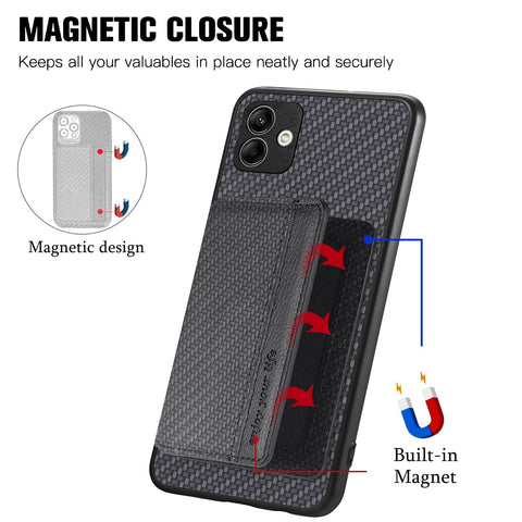 Samsung A04 Phone Case with RFID Blocking Magnetic Card Holder - Easy Gadgets