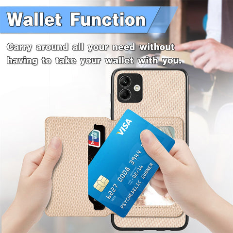 Samsung A04 Phone Case with RFID Blocking Magnetic Card Holder - Easy Gadgets