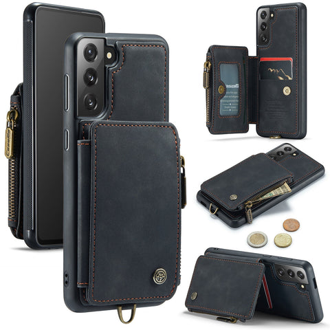Samsung Galaxy S21 Case with Zipper Wallet, RFID Blocking Card Slots - Easy Gadgets
