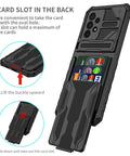 Samsung Galaxy S21 FE Case Rugged Style with Hidden Card Slot and Kickstand - Easy Gadgets
