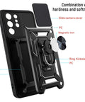 SAMSUNG Galaxy S21 Plus Strong magnetic phone case with kickstand and lens cover - Easy Gadgets